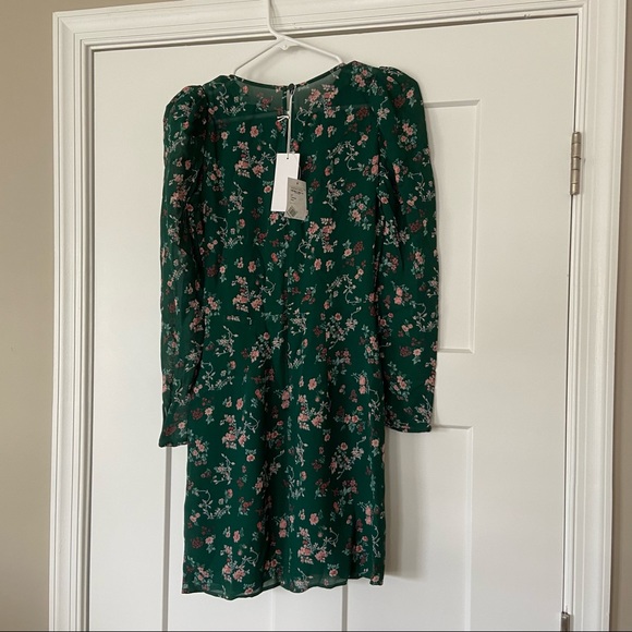 🌿|NWT| Reformation Juni Floral Long Sleeve Dress - Picture 13 of 16